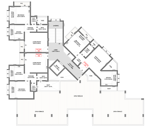 Typical 1st & 3rd Floor Plan